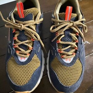 Under Armour Men's Athletic Shoes - Blue and Brown with Orange Highlights